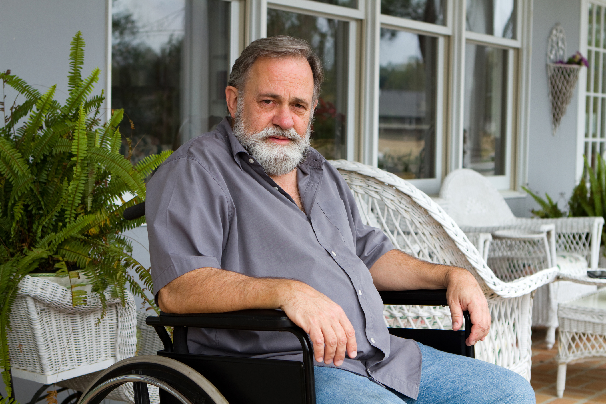 Older man in wheelchair