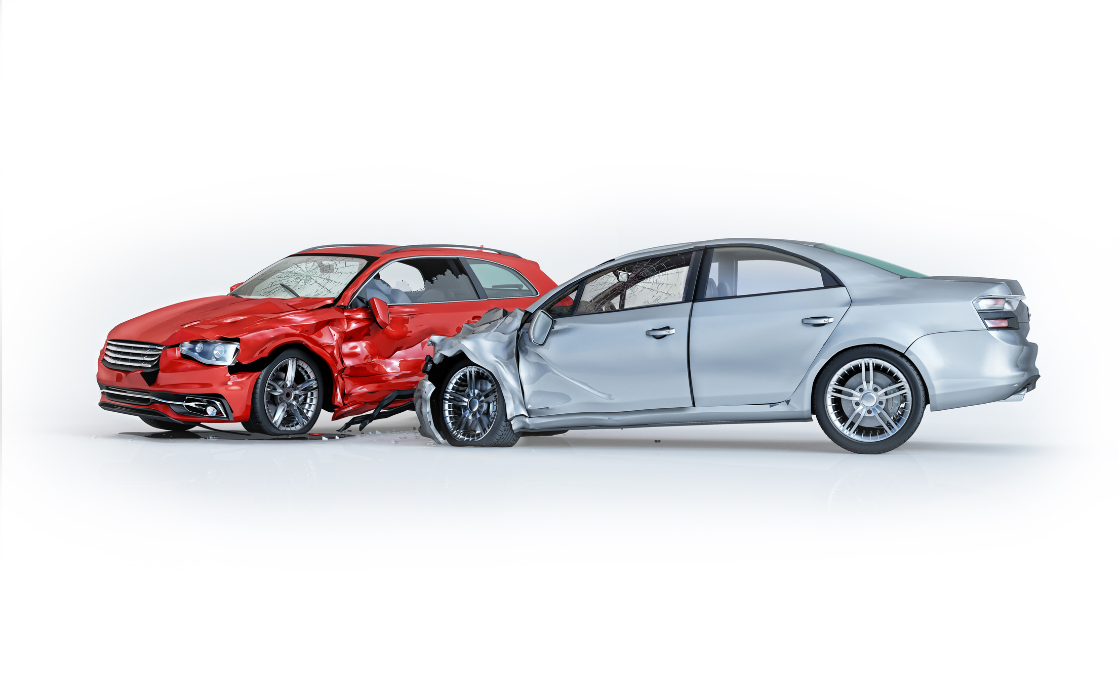 Two cars crashing.