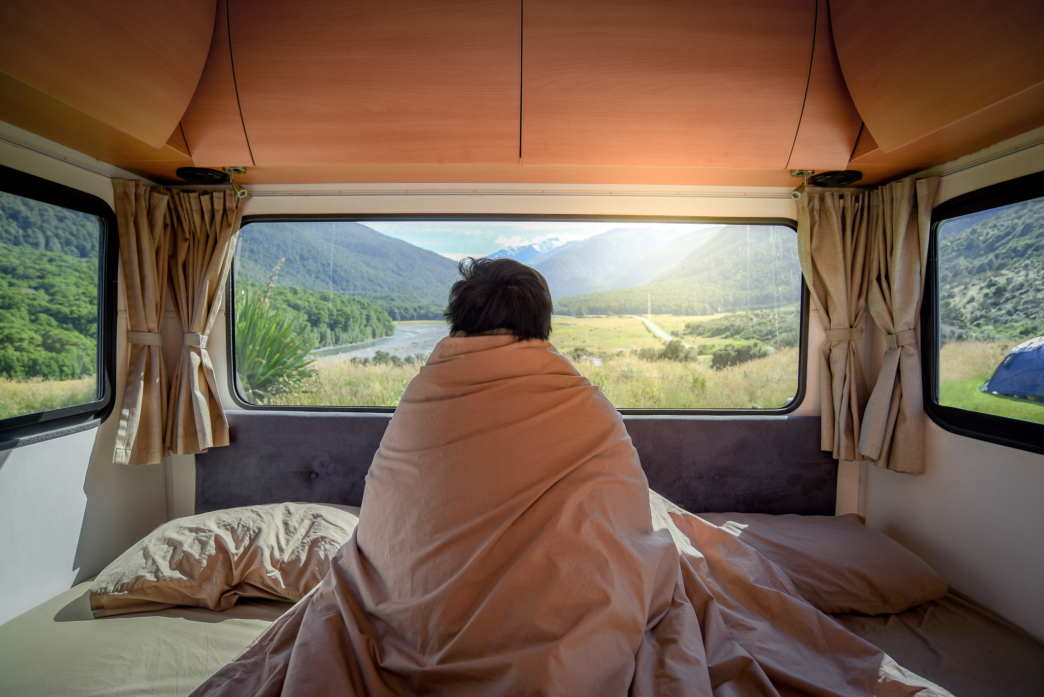 The view from inside an RV.