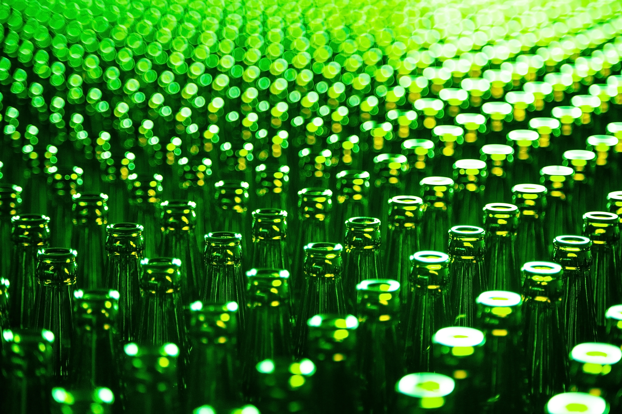 Glass Bottles Being Manufactured
