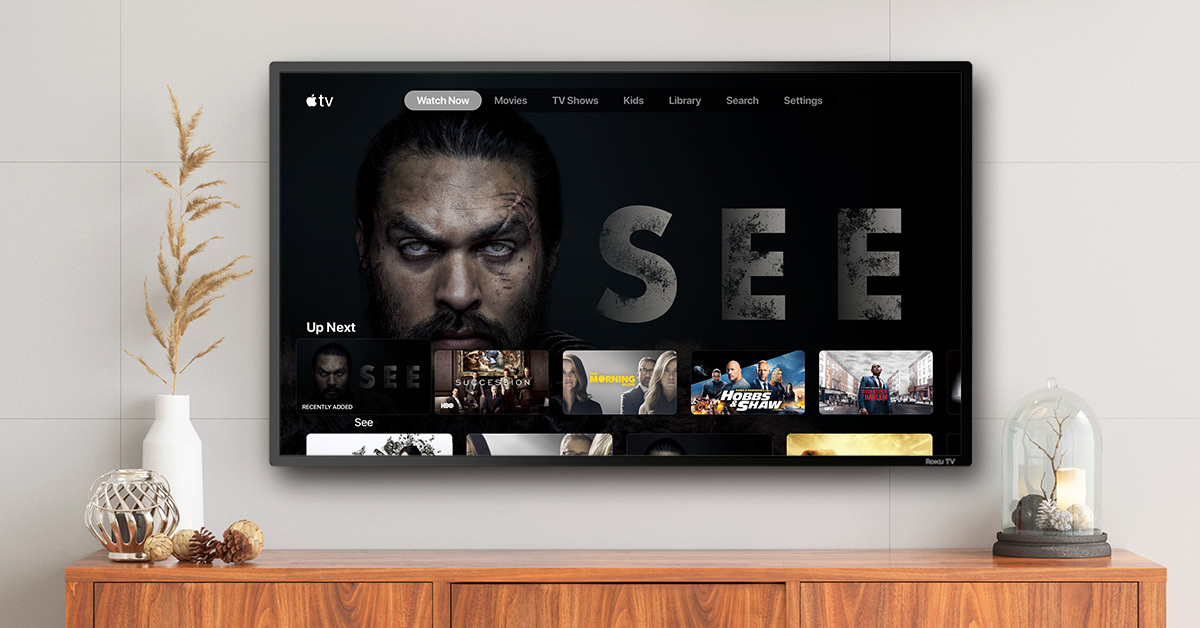 Apple TV app displayed on a Roku TV