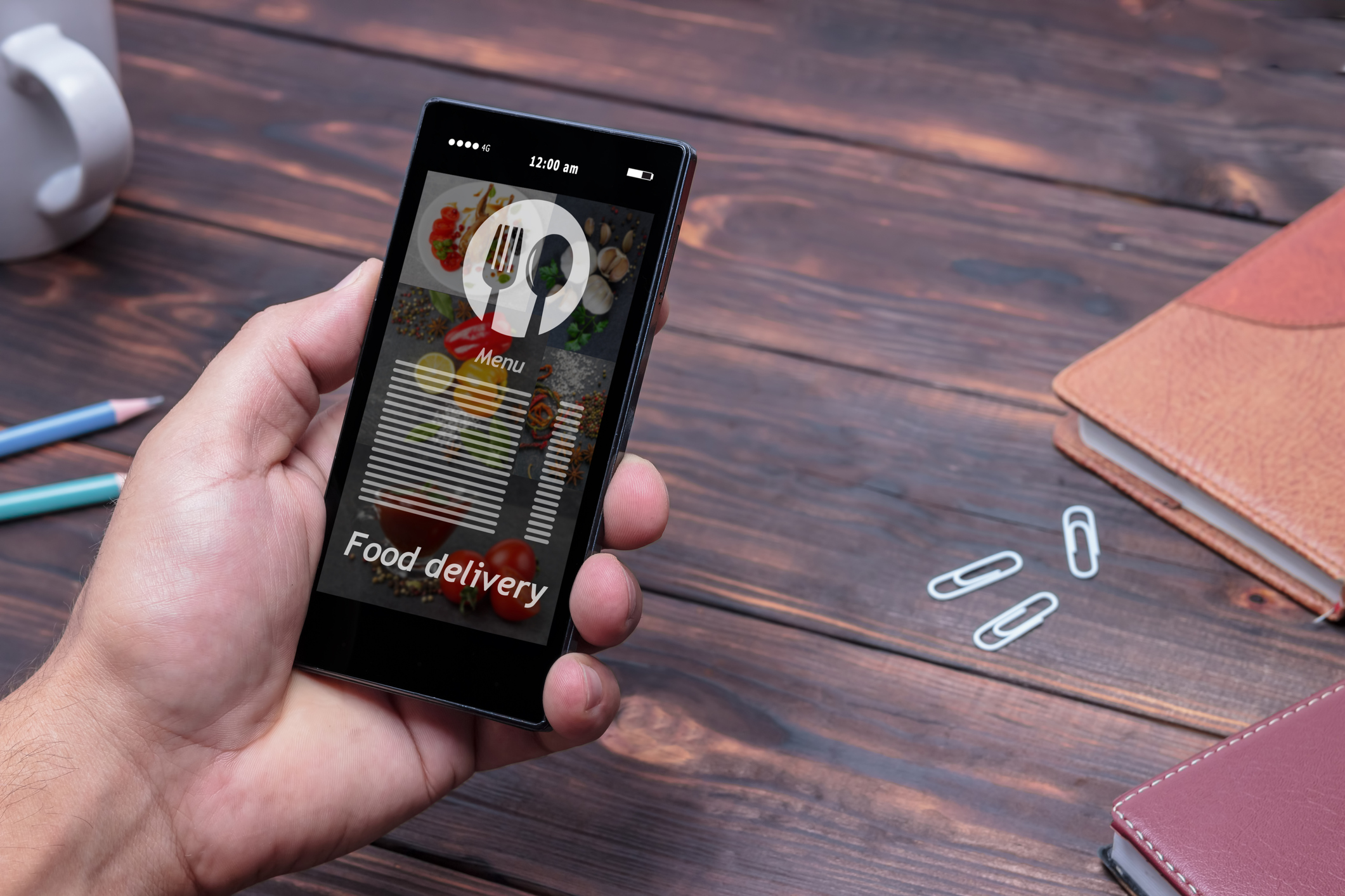 a person ordering food on a food delivery app