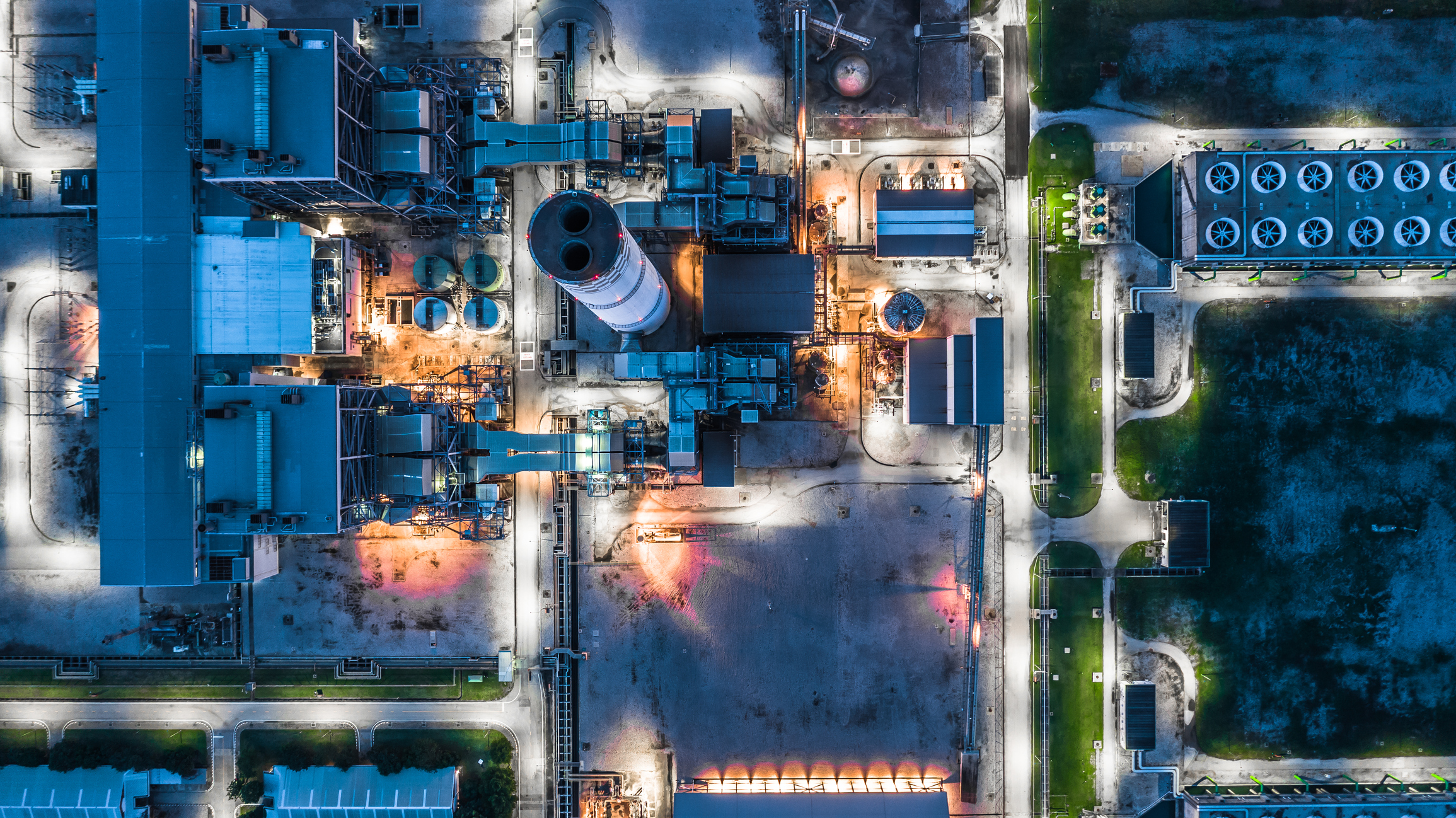 aerial view power plant