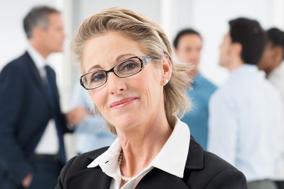 Senior businesswoman smiling