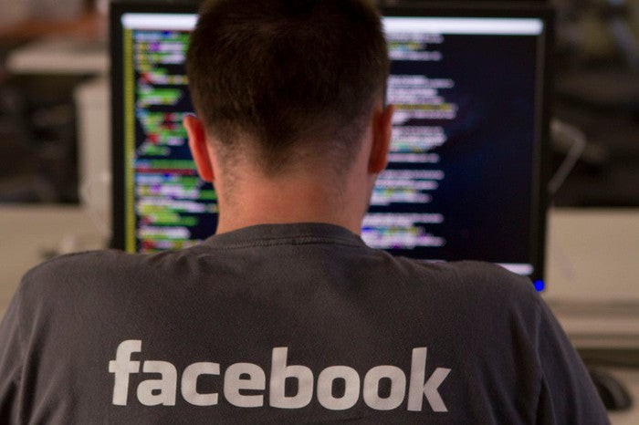 Facebook user on computer