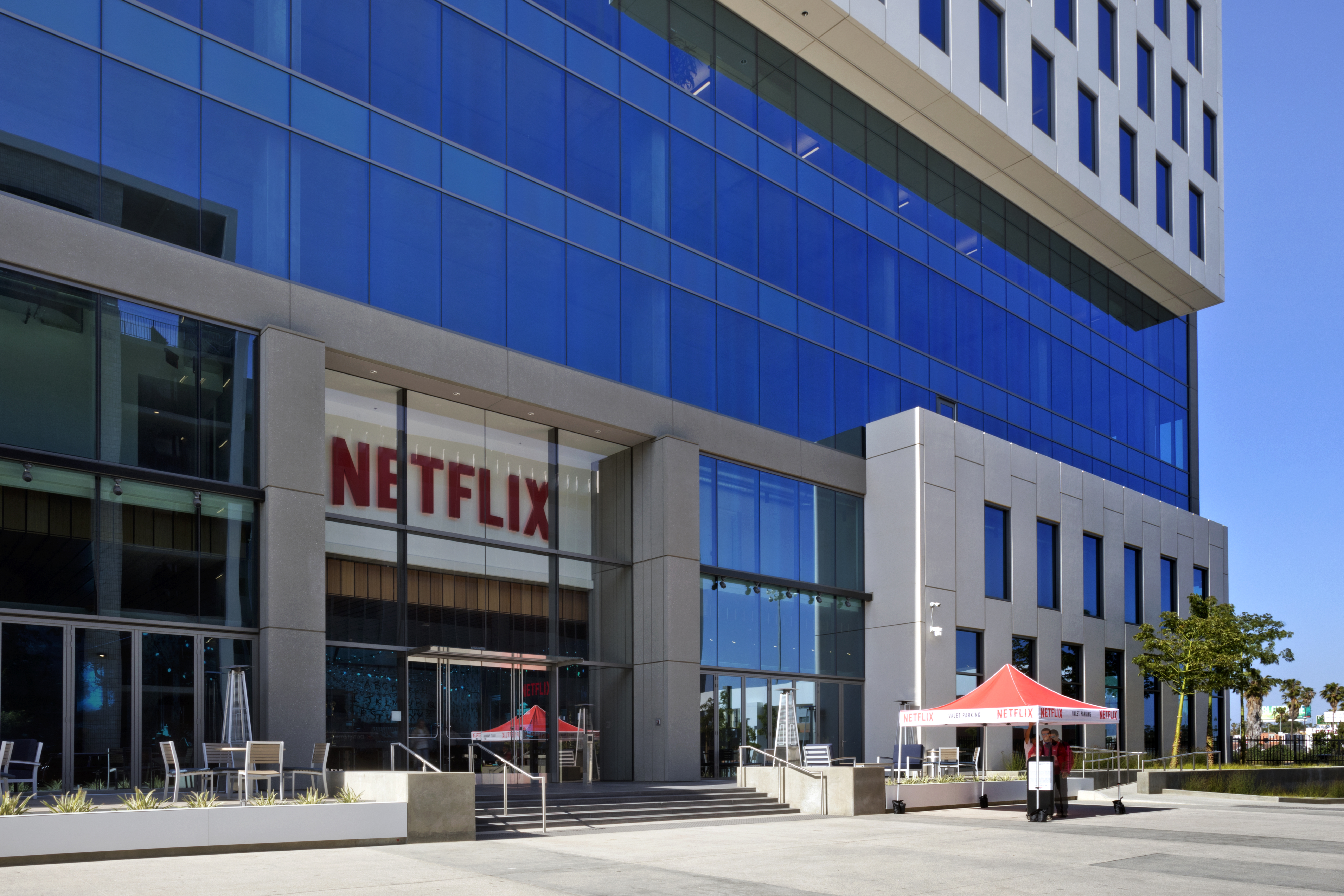 Exterior of Netflix's Los Angeles headquarters