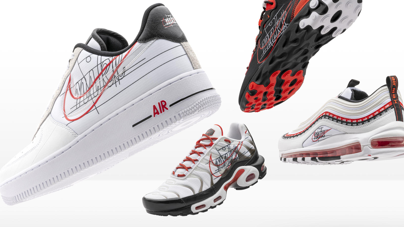 A selection of Nike shoes