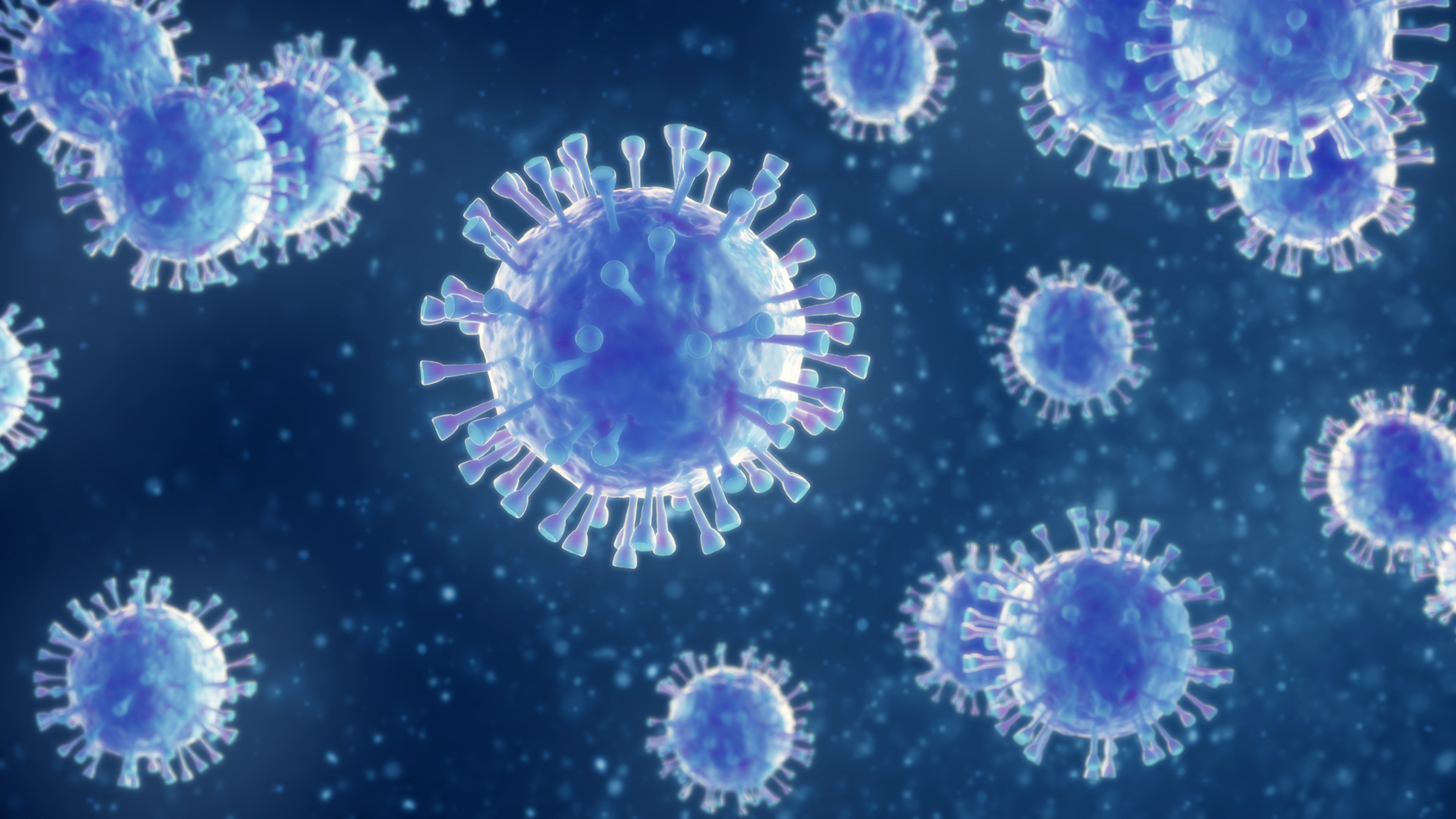 Depiction of virus cells.