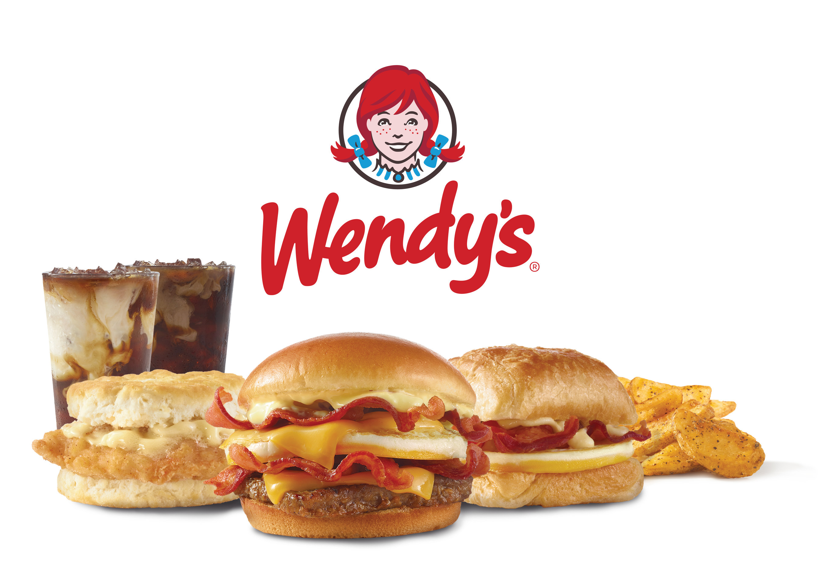 Wendy's new breakfast sandwichs and drinks