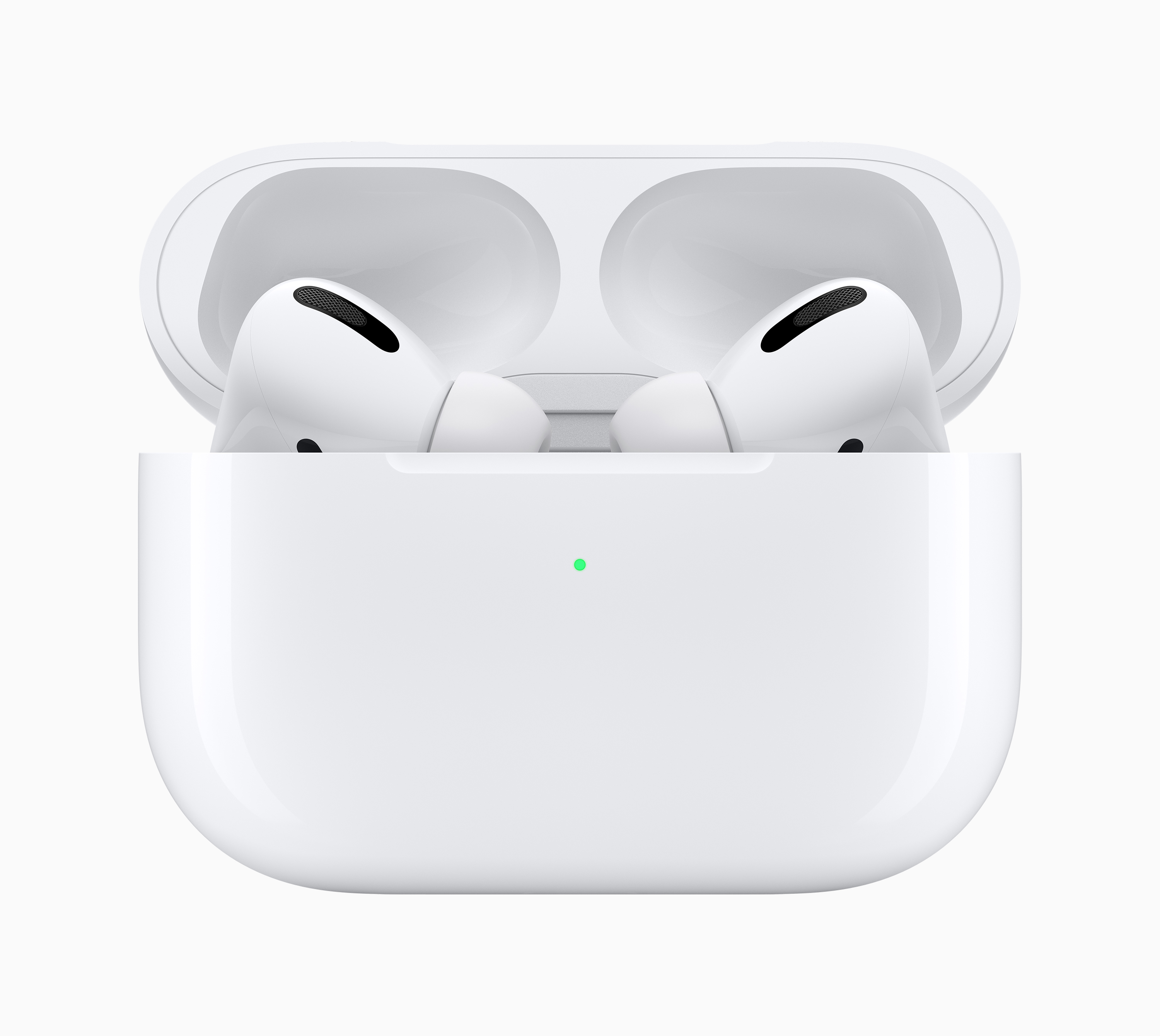 Apple AirPods Pro perched in their case.