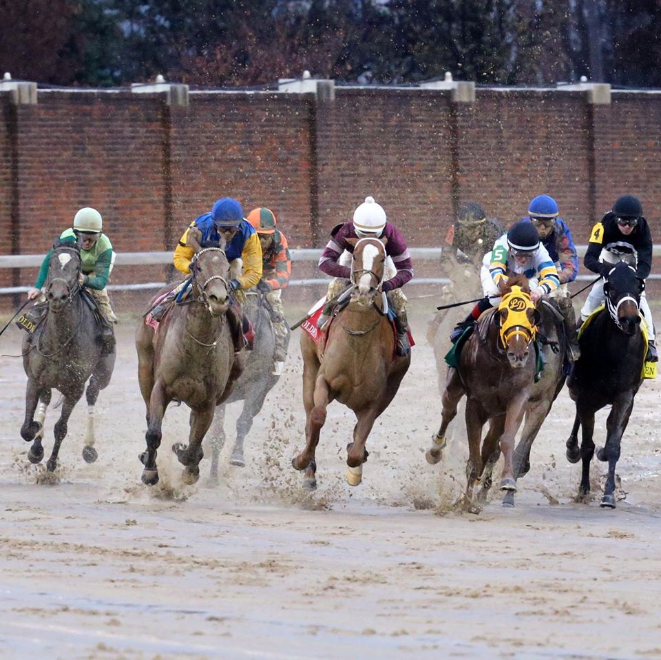 A horse race at Churchill Downs.
