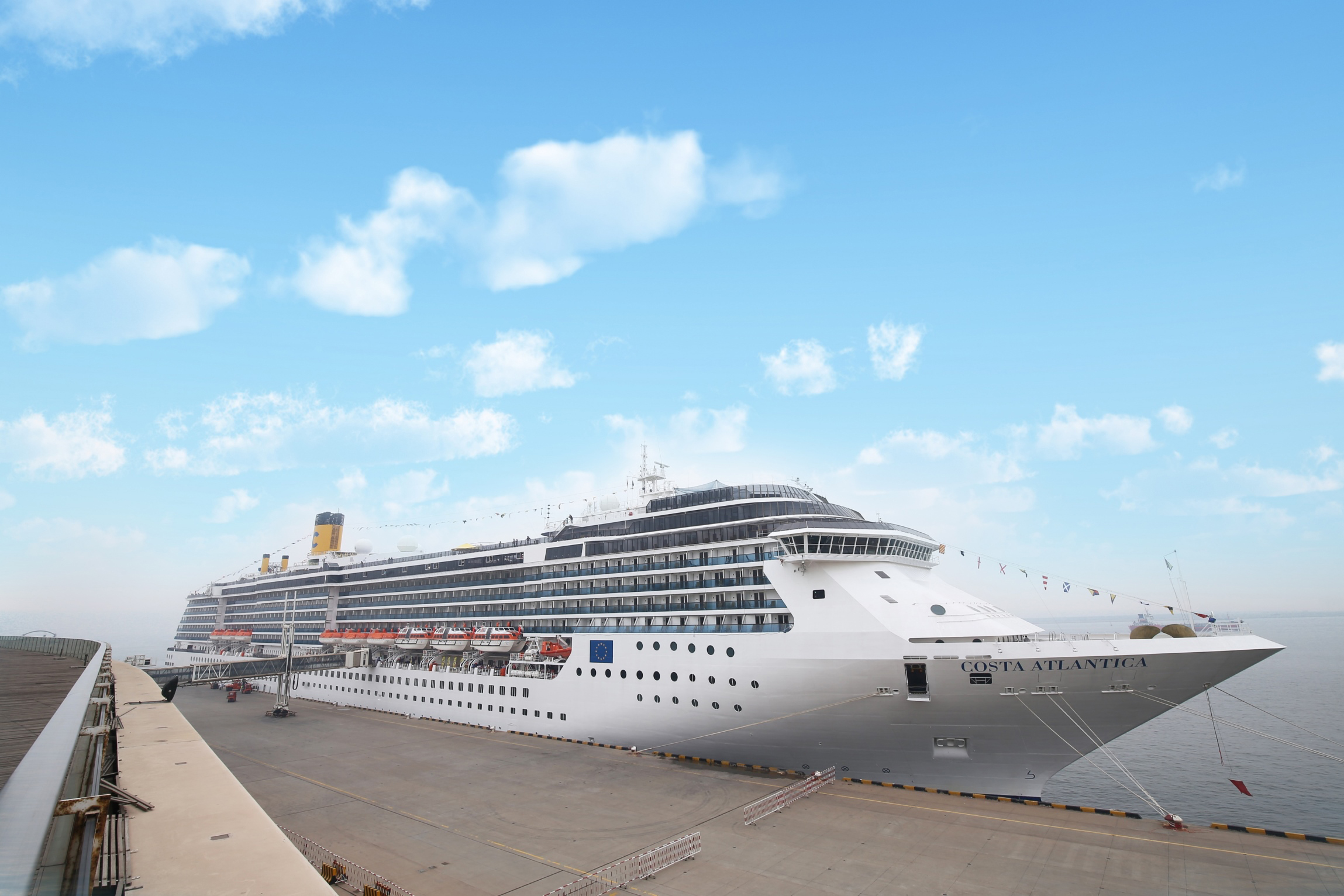 Carnival ship docked in China.