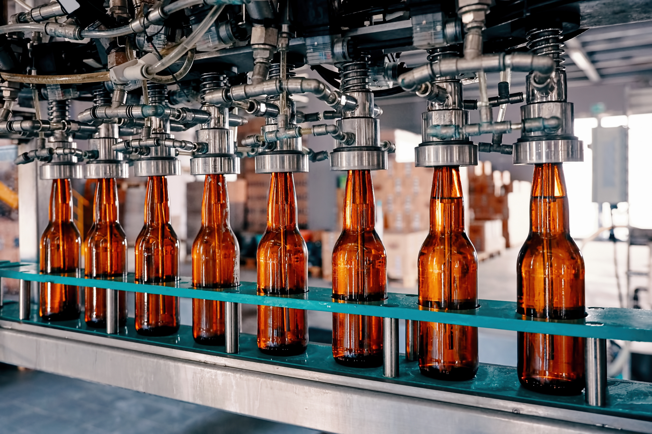 A beer bottling plant.