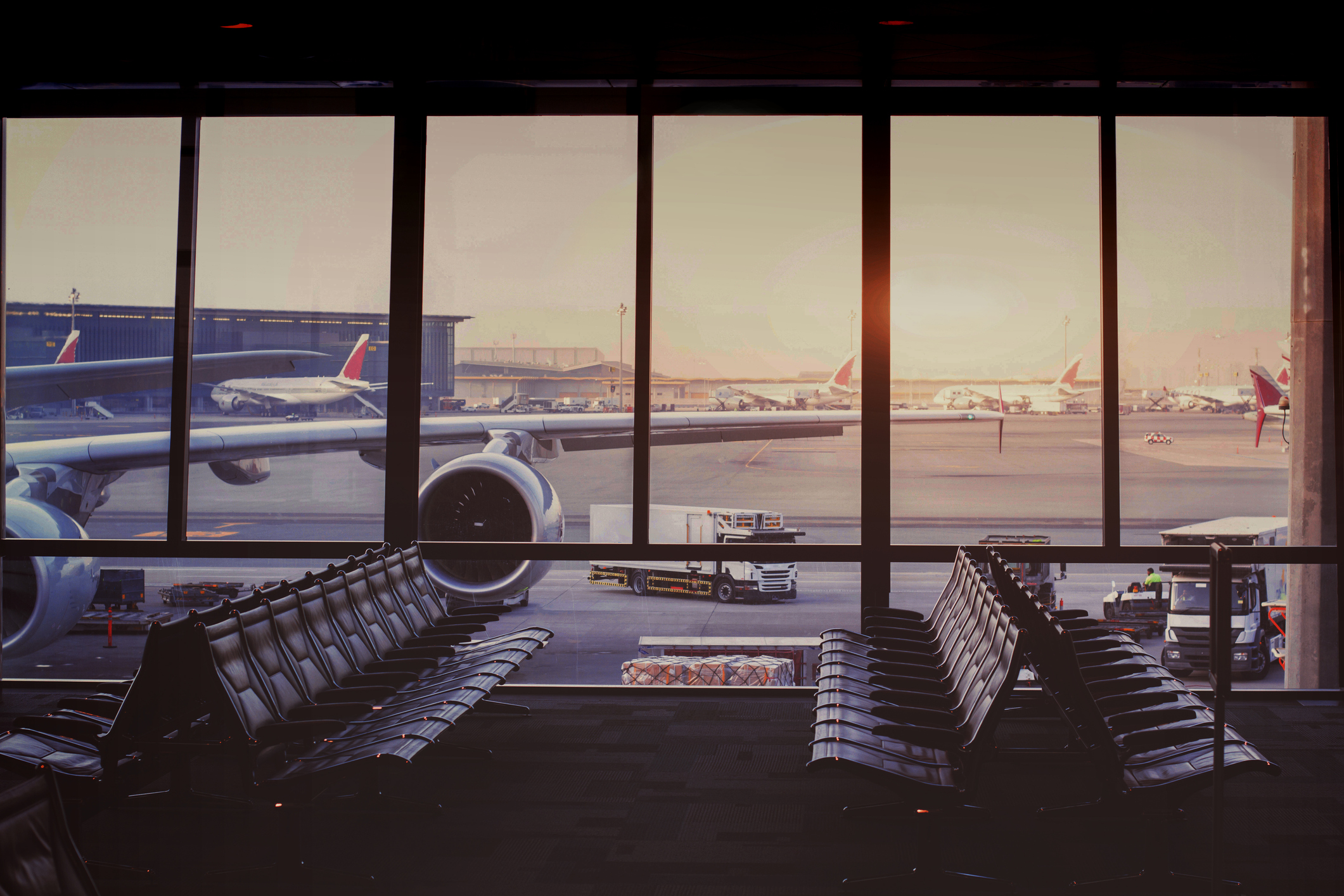 empty airport gate area