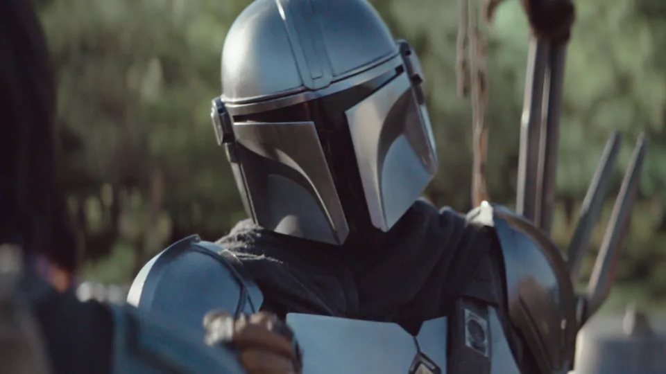 The Mandalorian, an armored warrior from the Disney+ Star Wars series of the same name