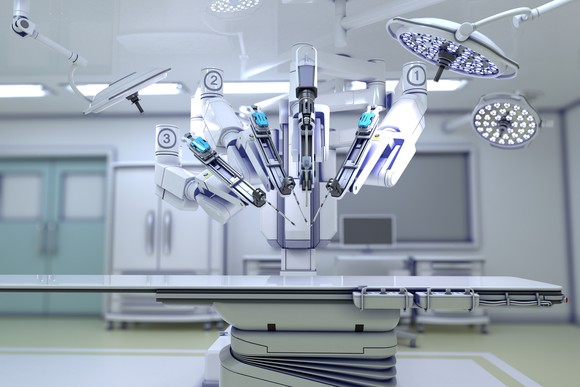 Robotic surgery device.