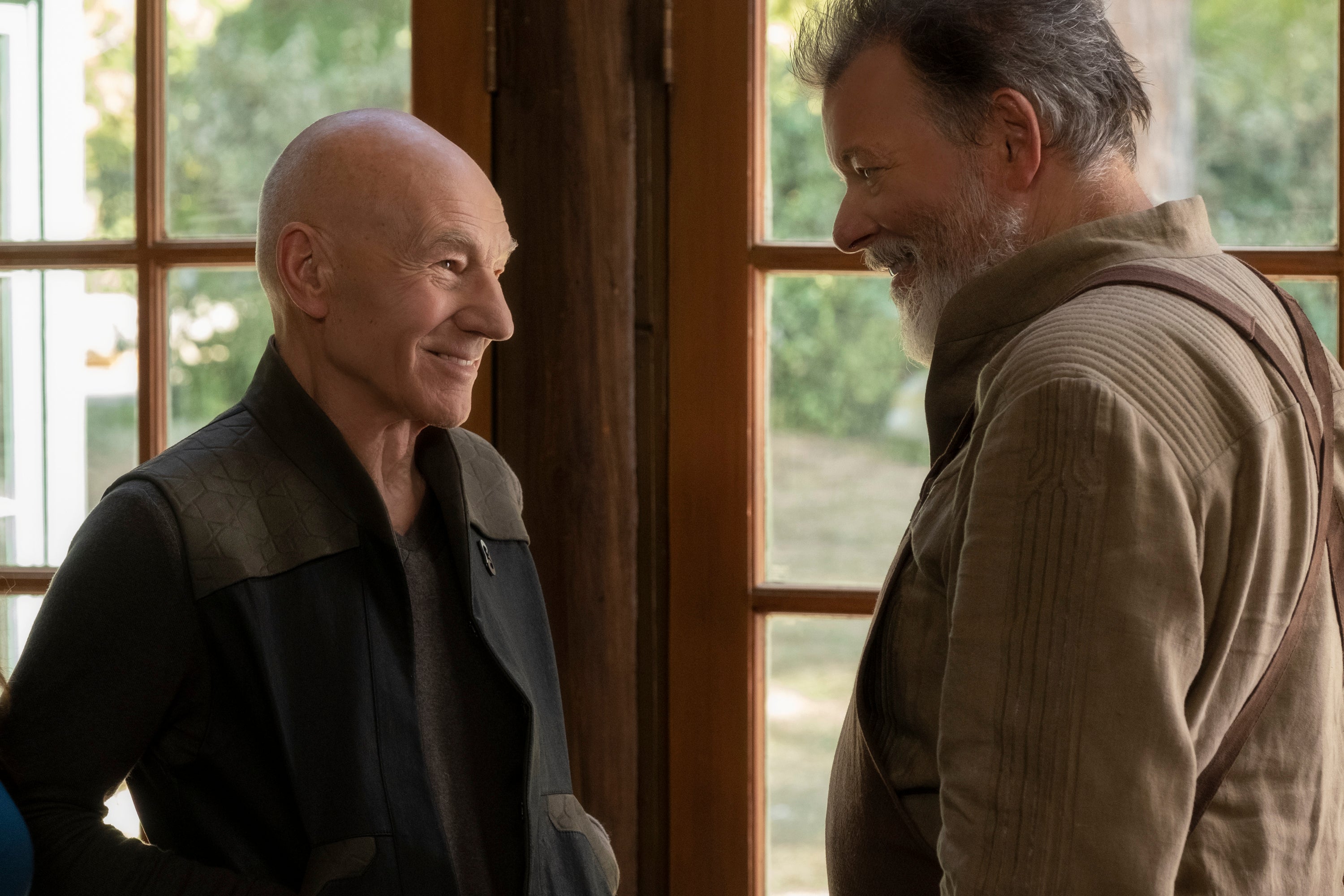 Captain Picard and Admiral Riker from ViacomCBS's show 'Picard.'