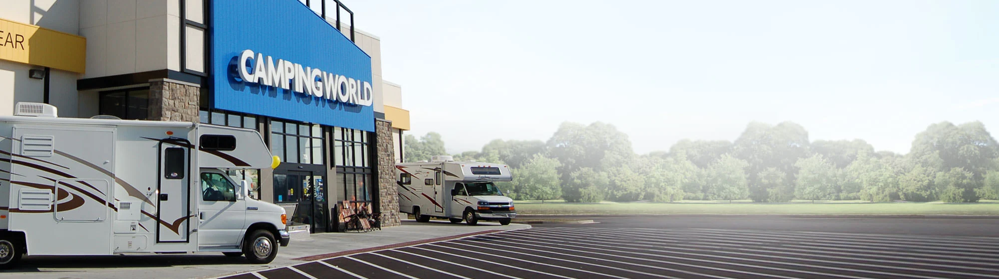 A Camping World store and parking lot