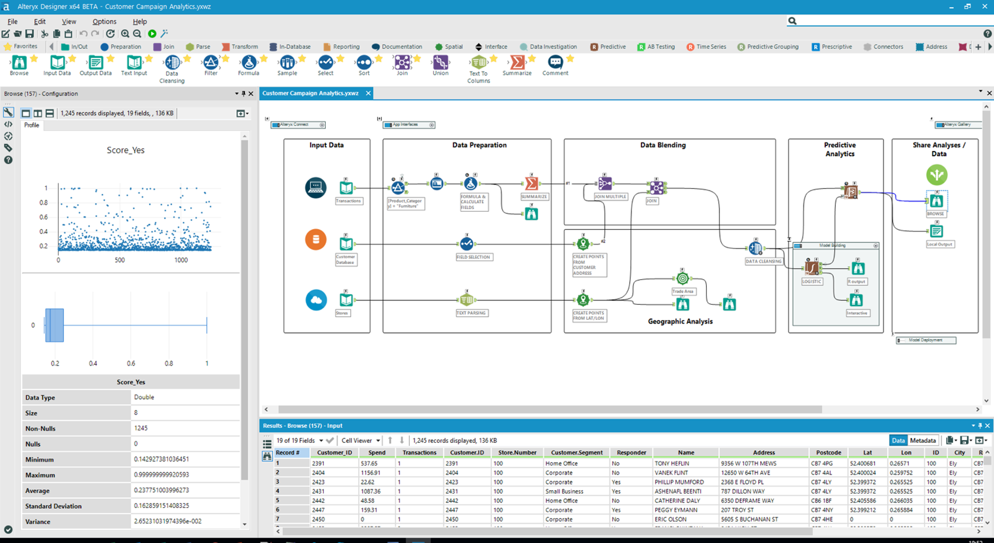 Screenshot showing Alteryx Designer interface.
