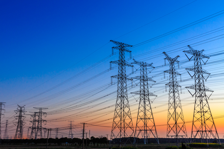 Electric transmission lines.