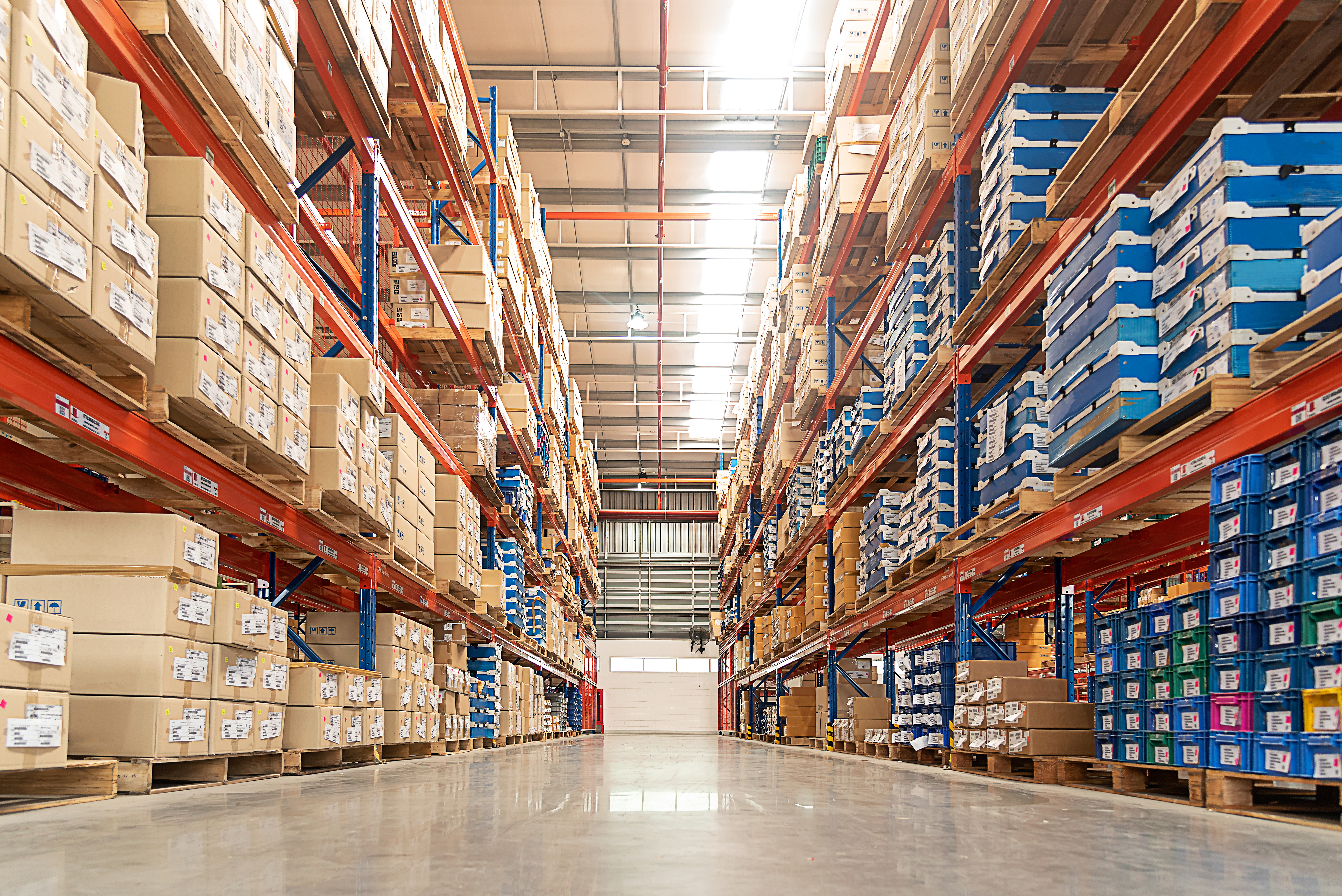 Warehouse full of goods.