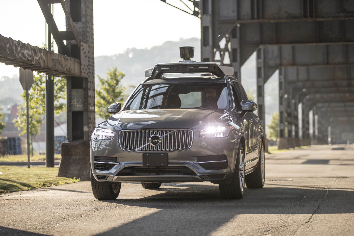 A vehicle powered by Uber's driverless technology