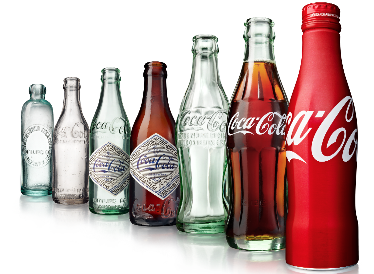 Coca-Cola bottles.