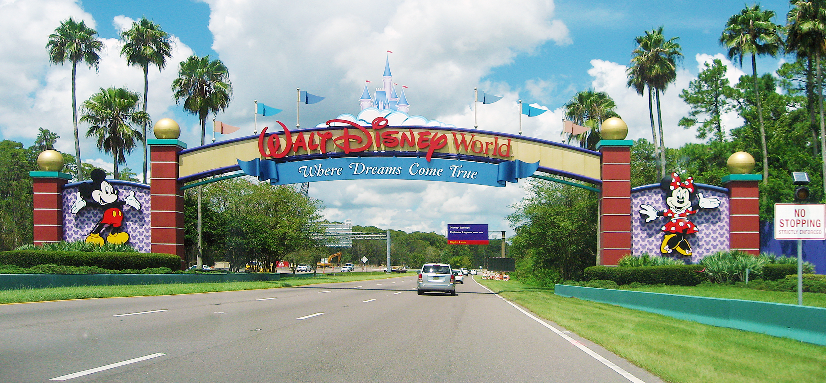 The entrance to Walt Disney World in Orlando.