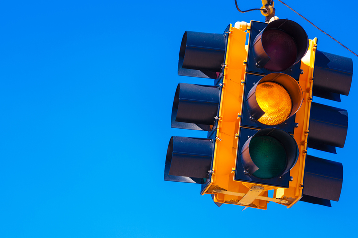 202 yellow traffic light