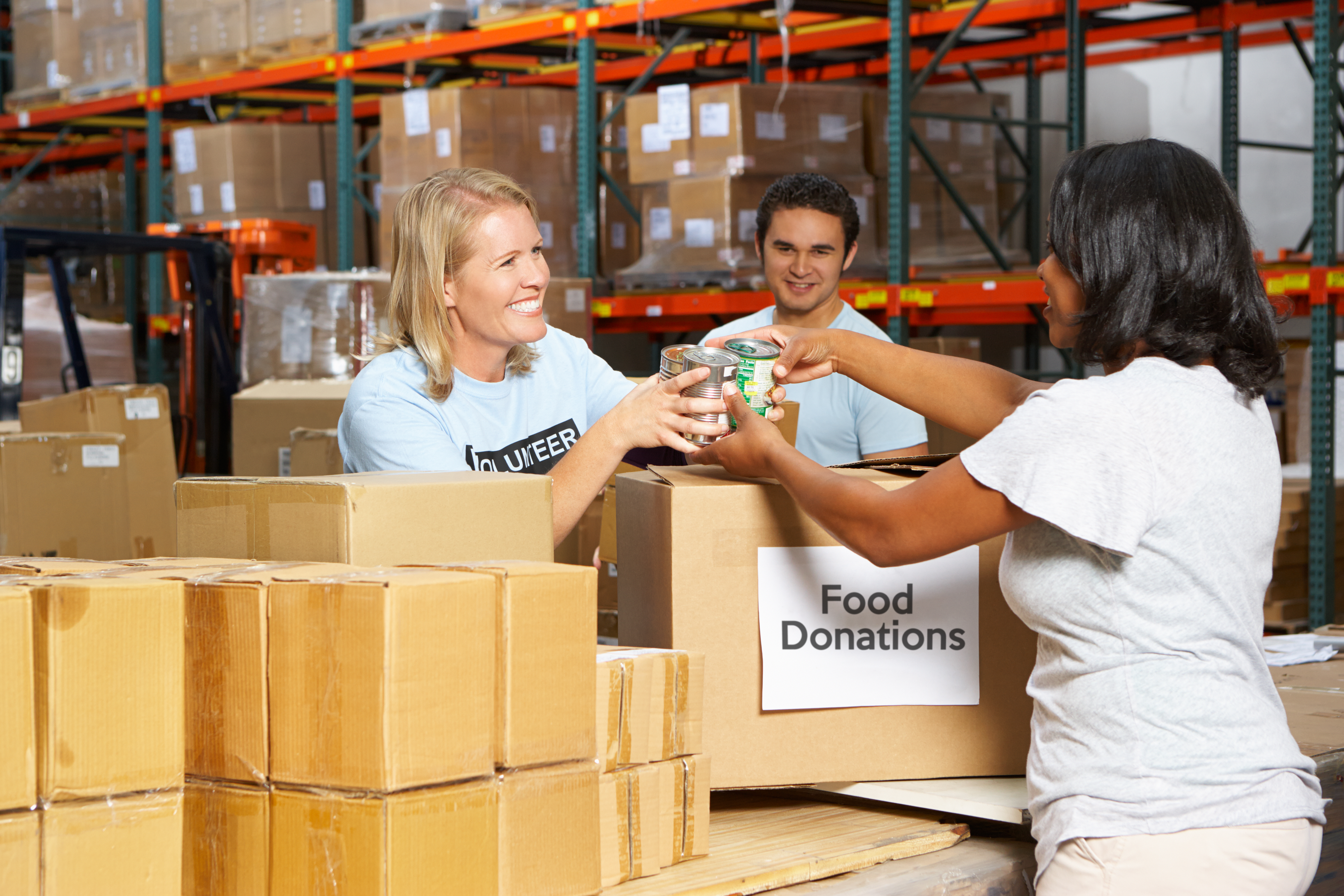 Food bank donation drop off