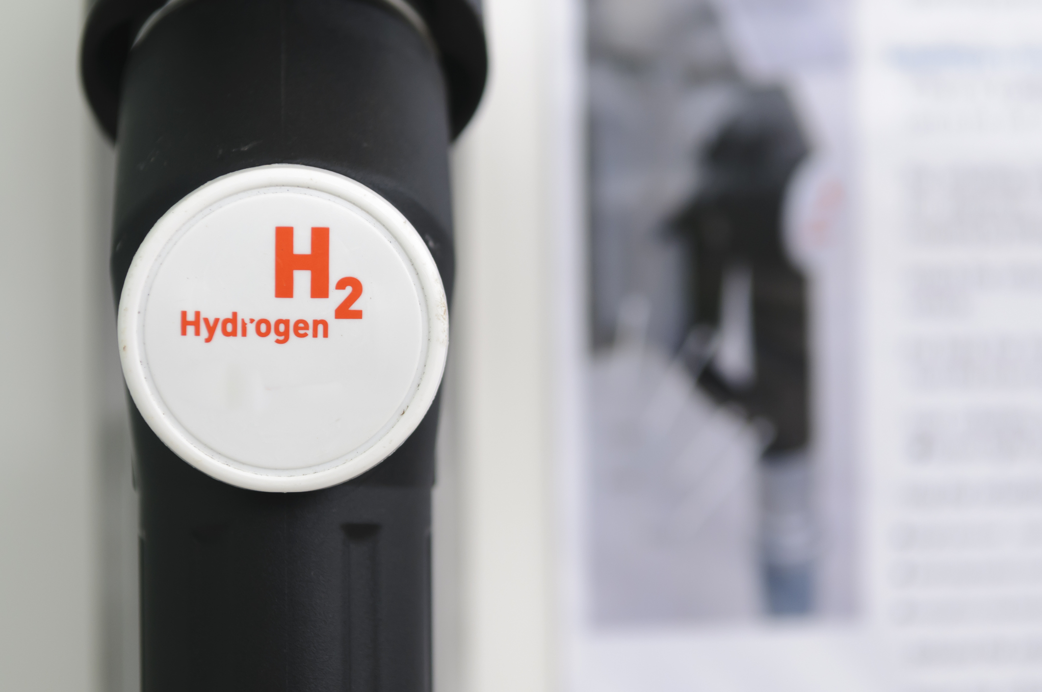 A hydrogen fuel filler nozzle.