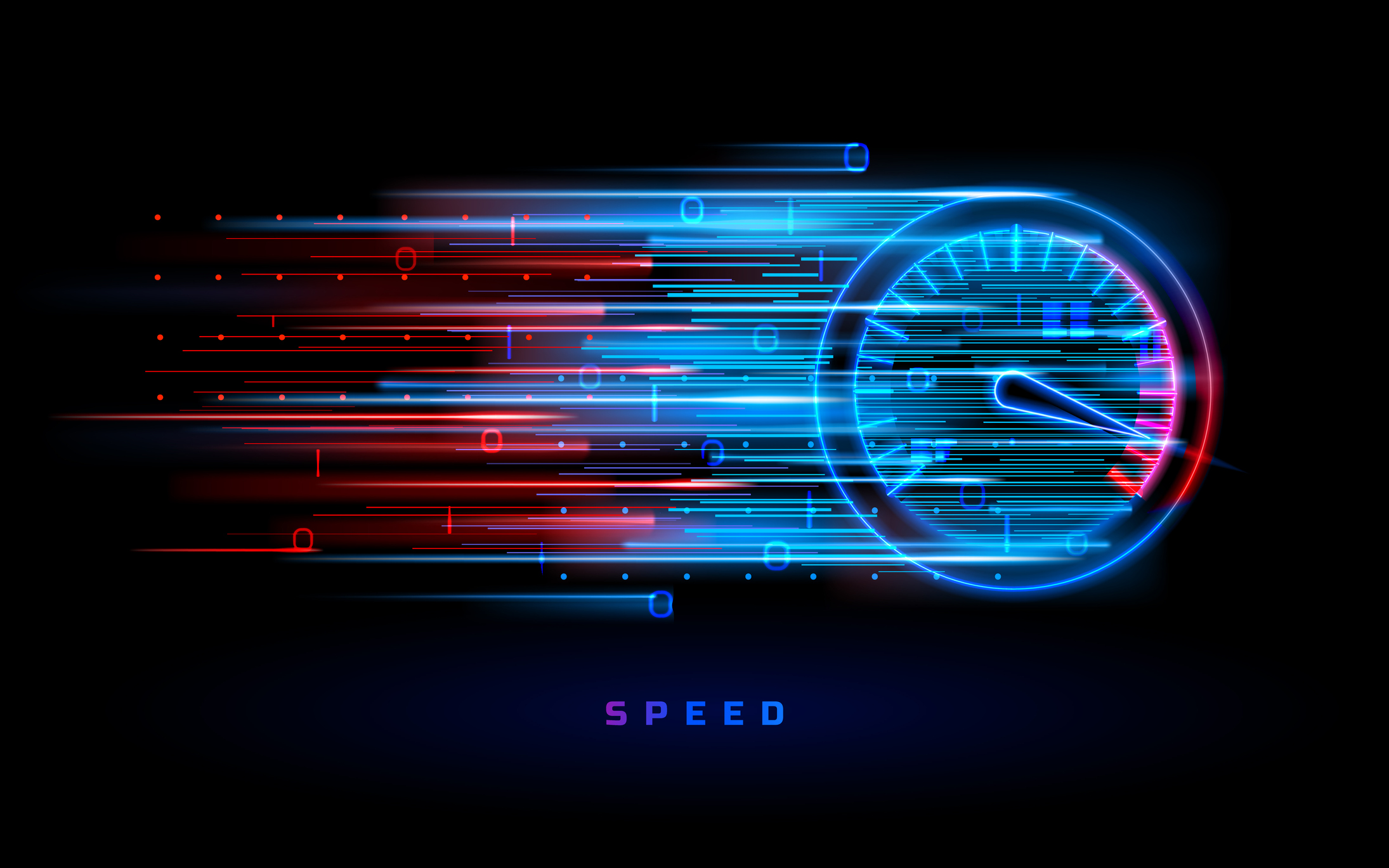 Download progress bar with a round indicator showing fast speed.