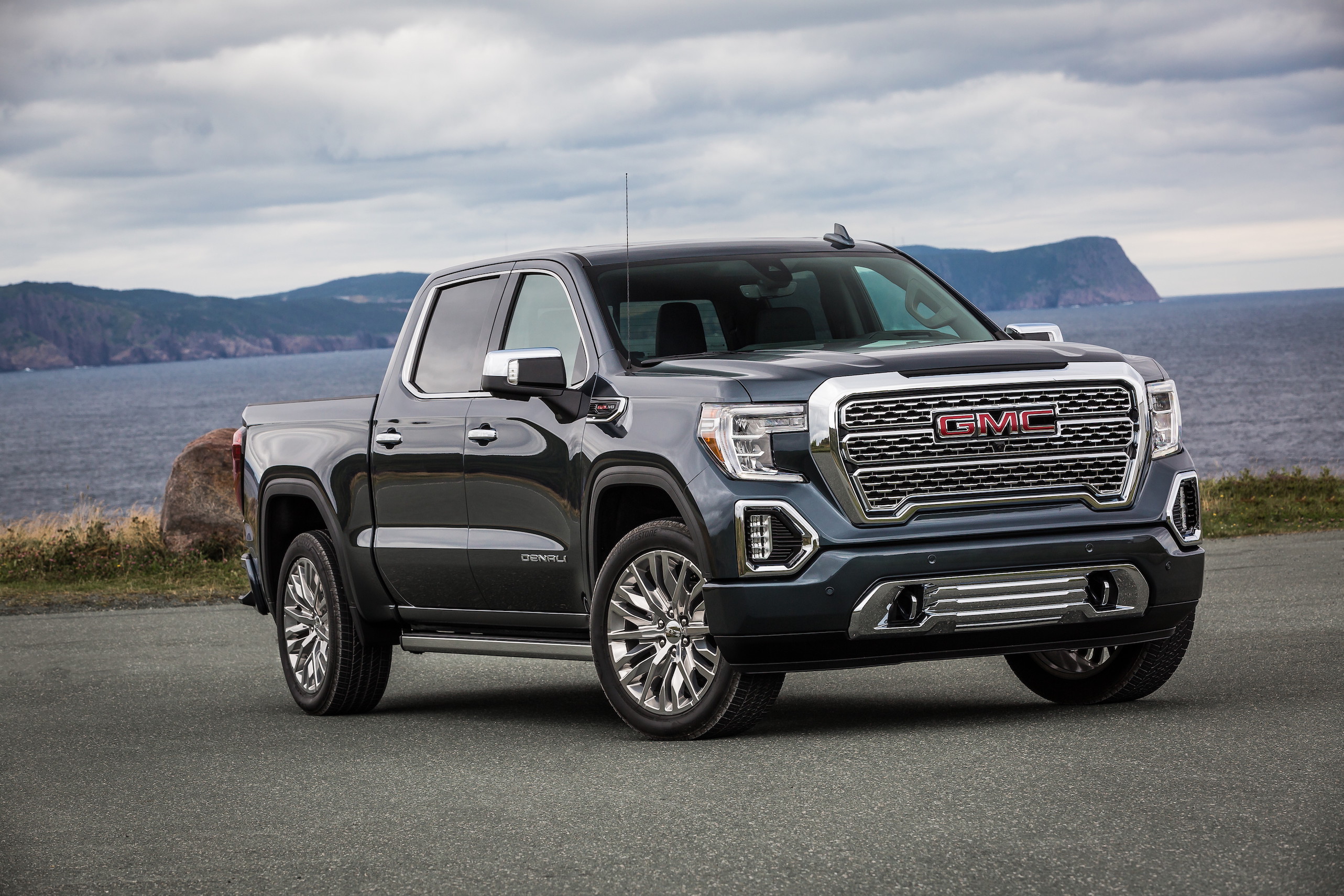 A 2020 GMC Sierra Denali, a full-size luxury pickup truck.