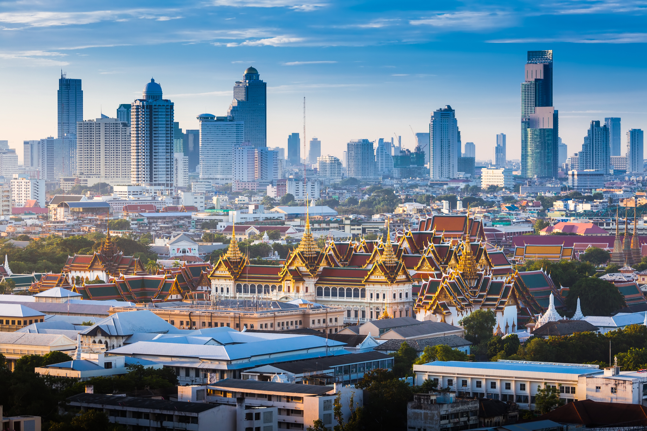 Bangkok Thailand skyline.