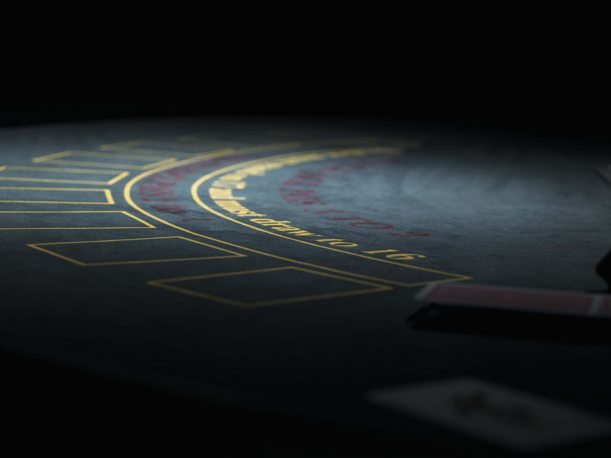 Empty blackjack table