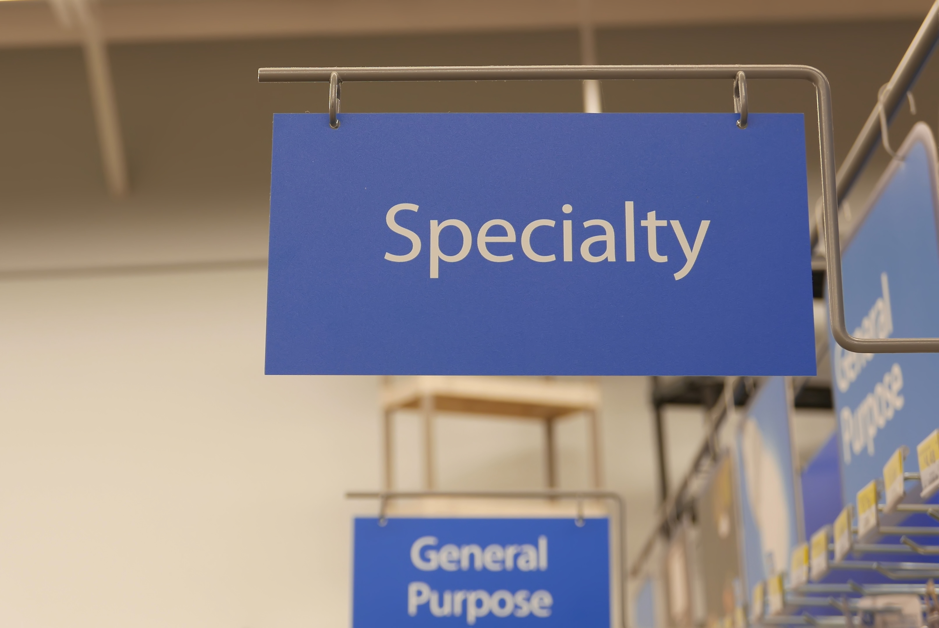 Walmart aisle signs