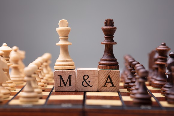 Two chess pieces sitting on top of wooden blocks with the letters M and A displayed.