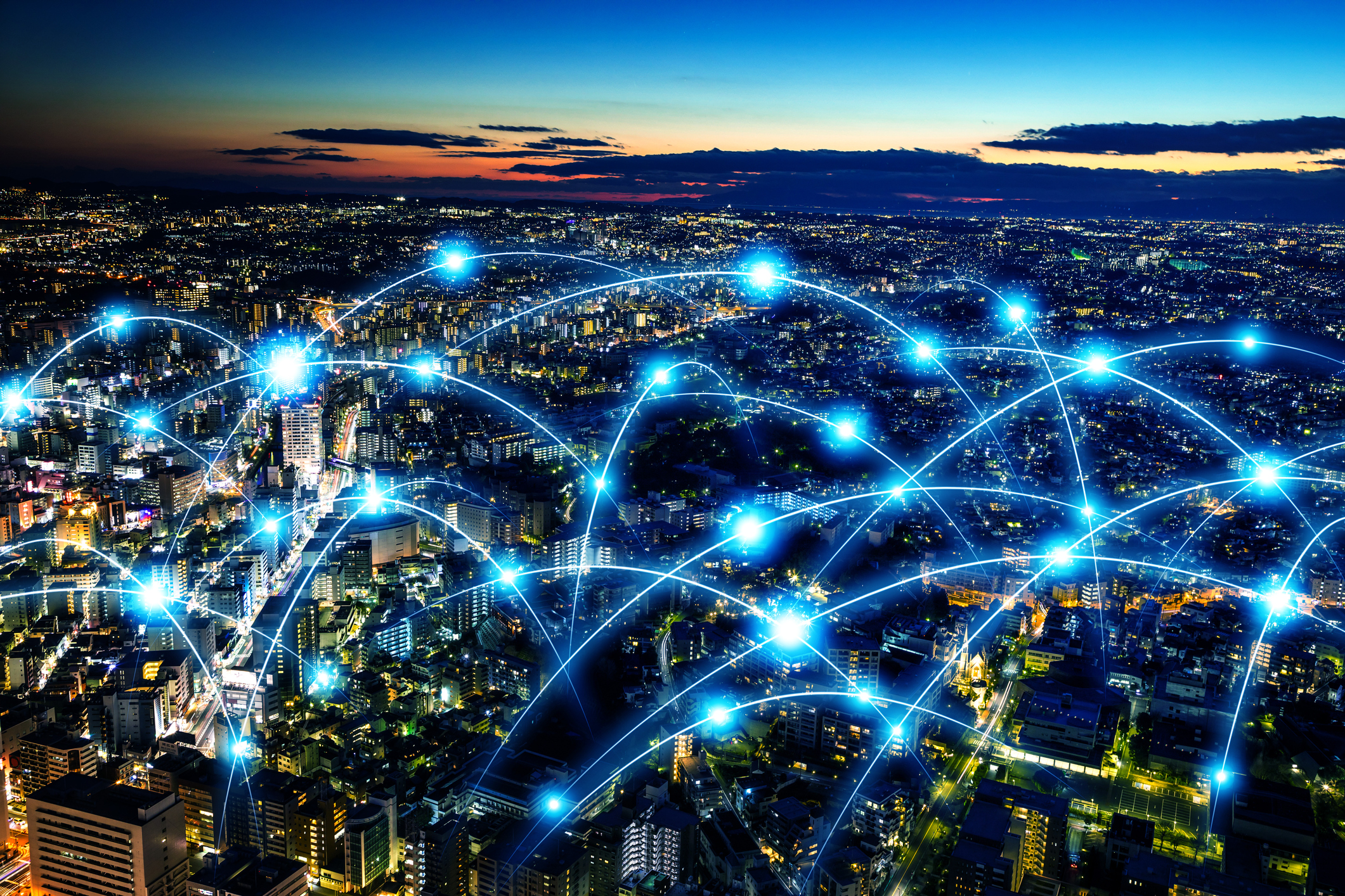 Depiction of a modern urban network.