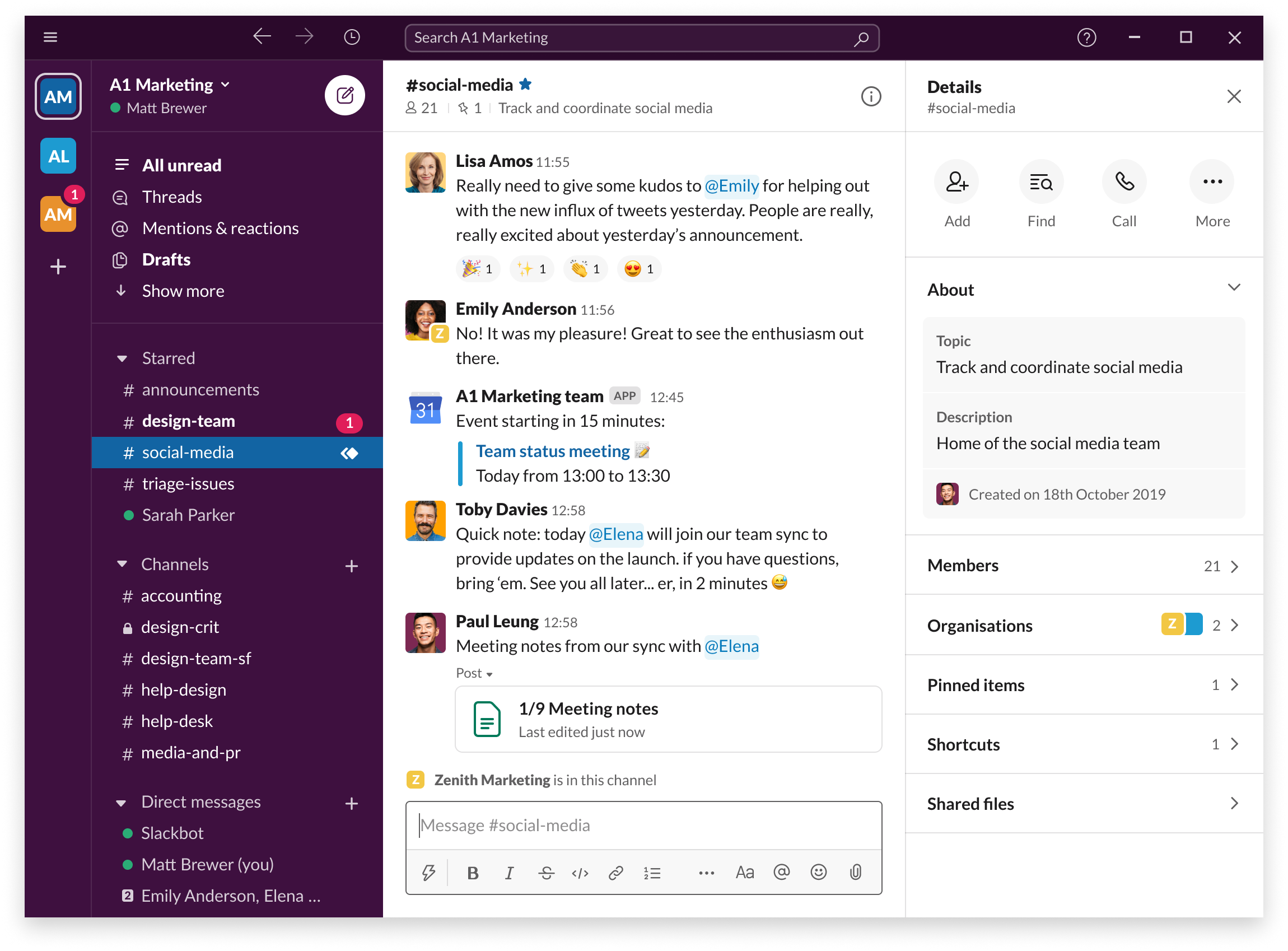 Slack's desktop app.