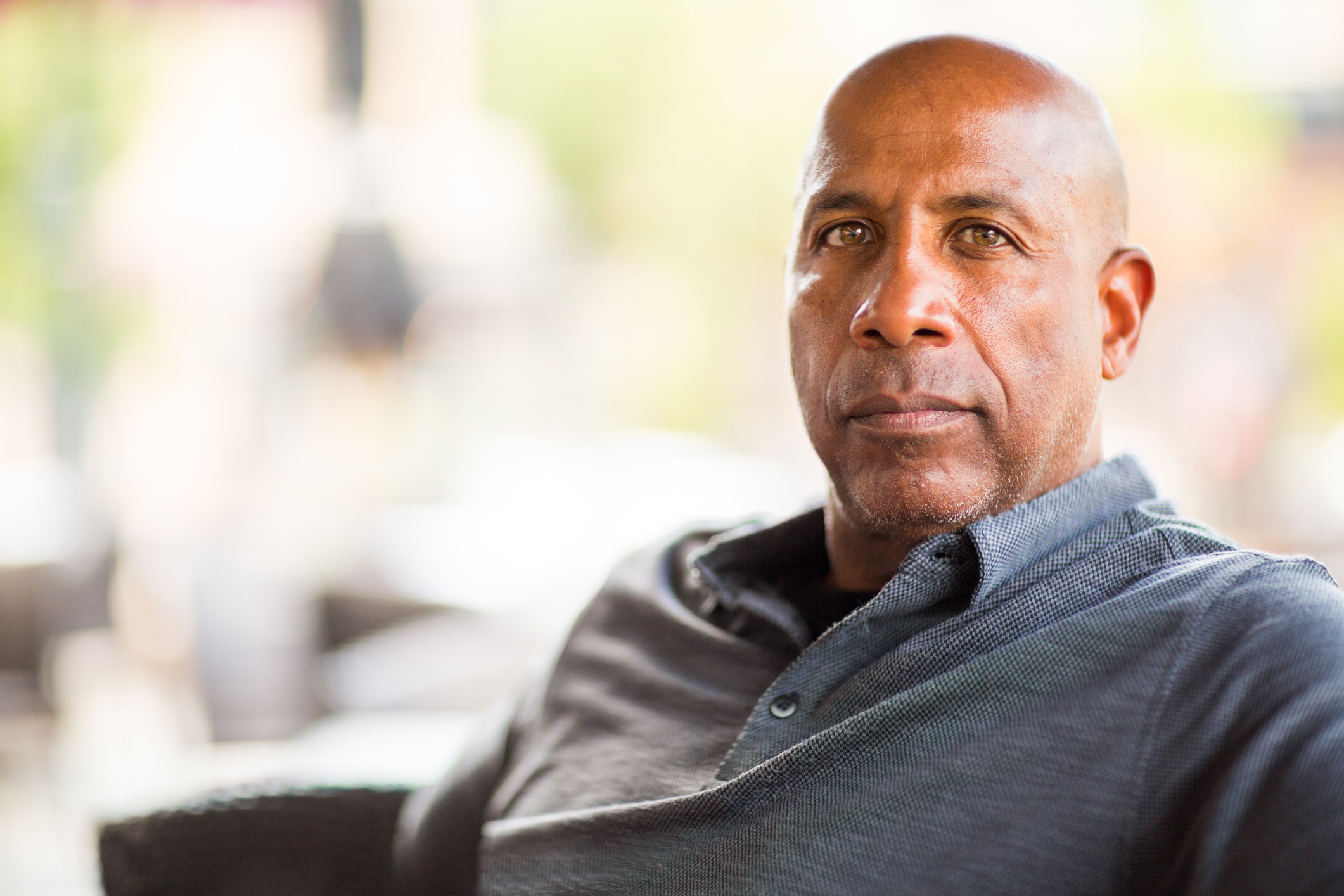 Closeup of middle aged man