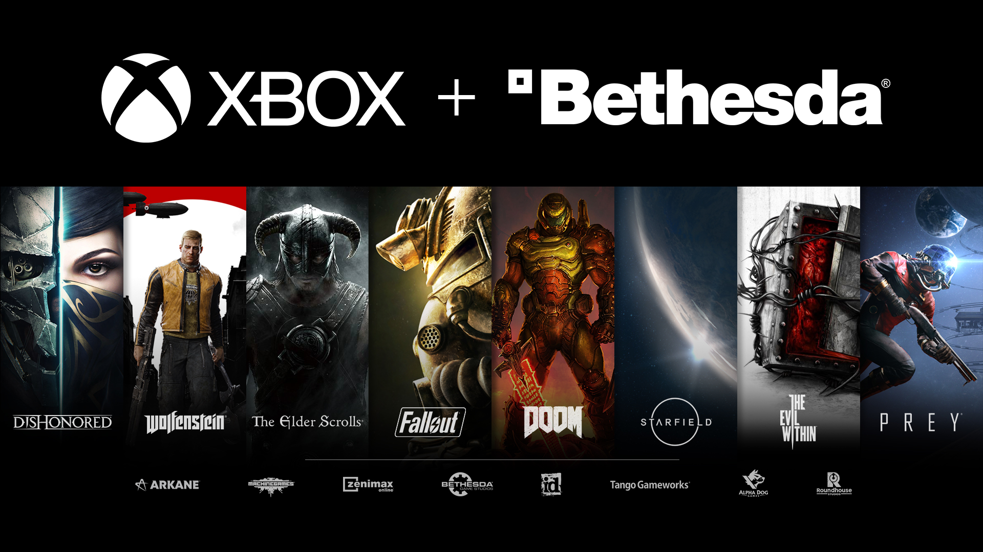 Promotional art for Bethesda's top games.