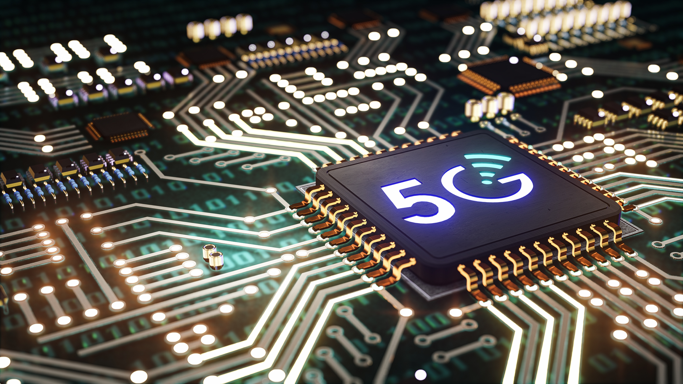 5G chip on a board.