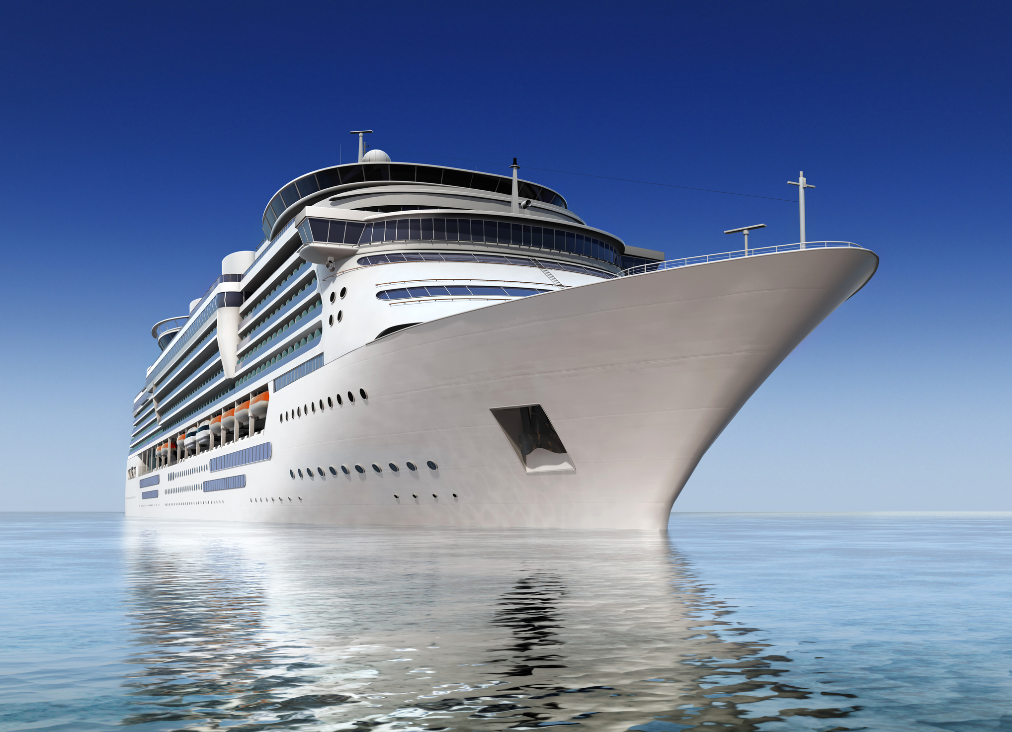 Cruise ship on the ocean