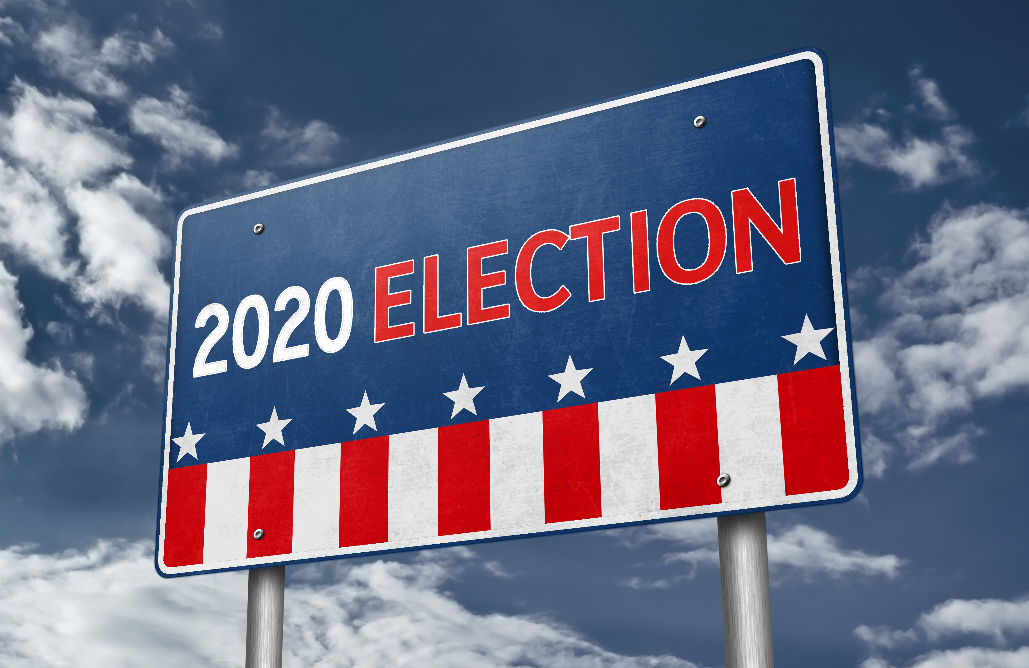 2020 Election road sign