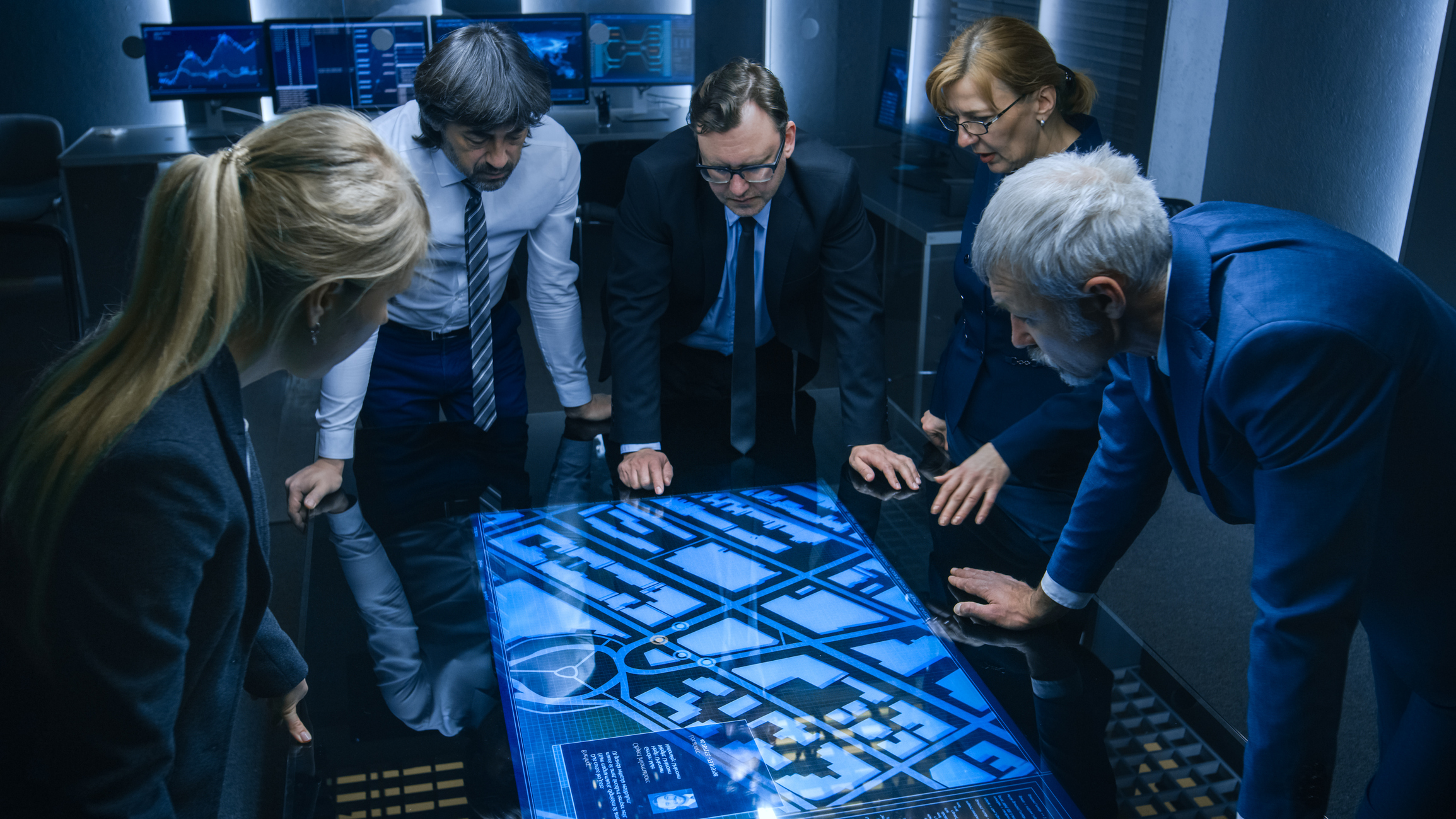 Analysts at an intelligence agency