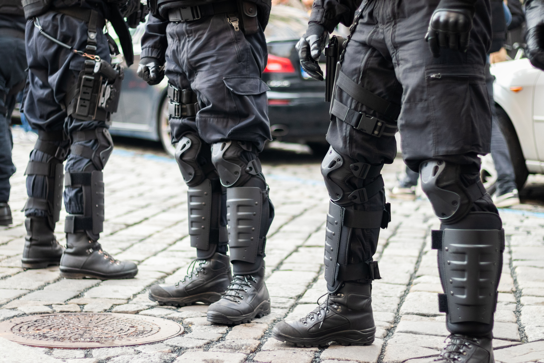 Three police officers
