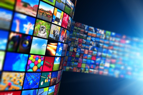 Streaming platform with a library of different viewing options.