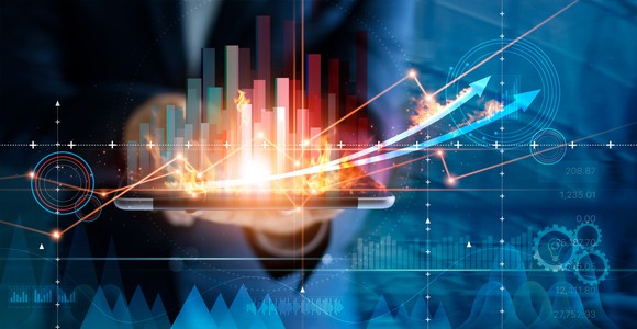Graphic illustration of a red-hot business trend.