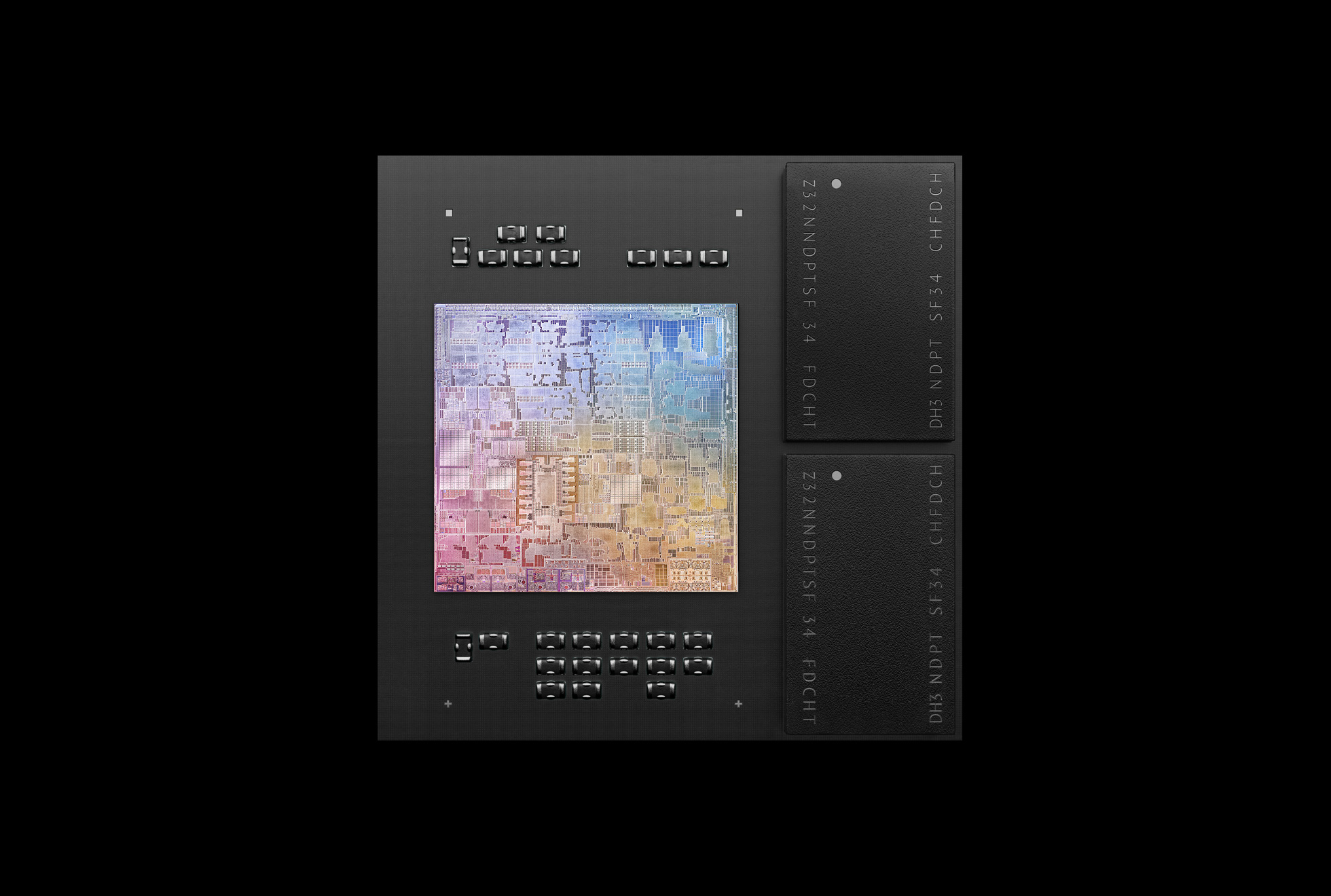 M1 chip interior.