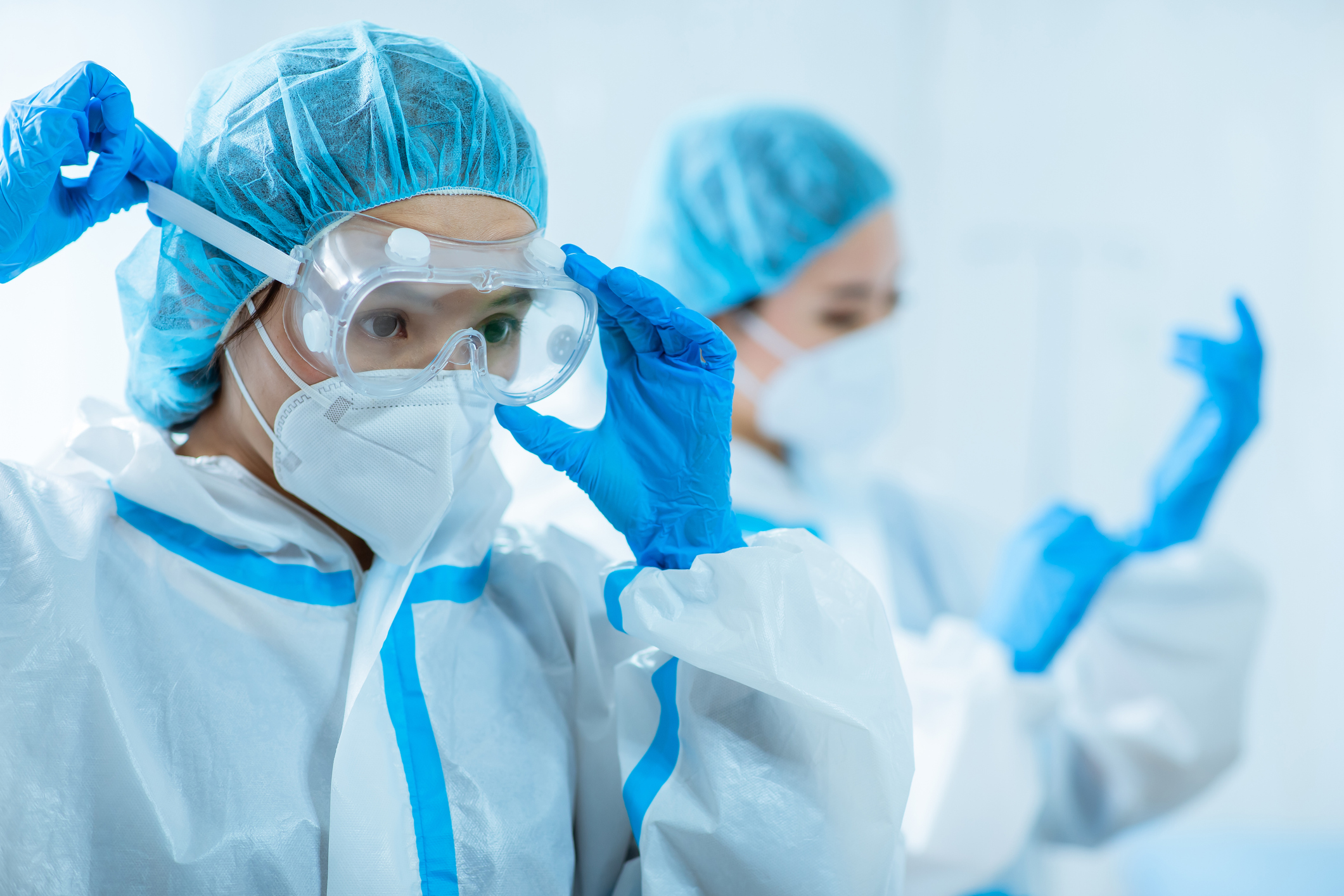 Healthcare professionals at work.